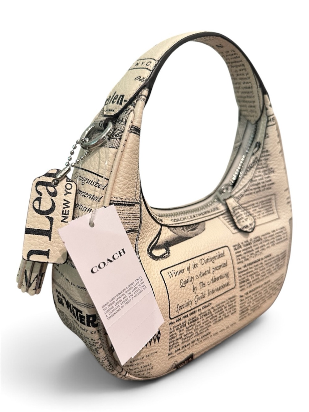 COACH Beige Printed Hobo Shoulder Bag - Picture 2 of 3